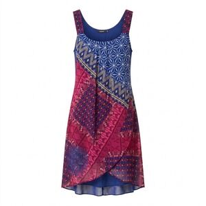 Desigual Boho Patchwork Shift Dress Women Medium Ibiza Festival Artsy Resort